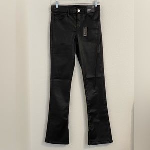 NWT Express Skyscraper Mid Rise Jeans in Shiny Black, Super Stretchy Fabric